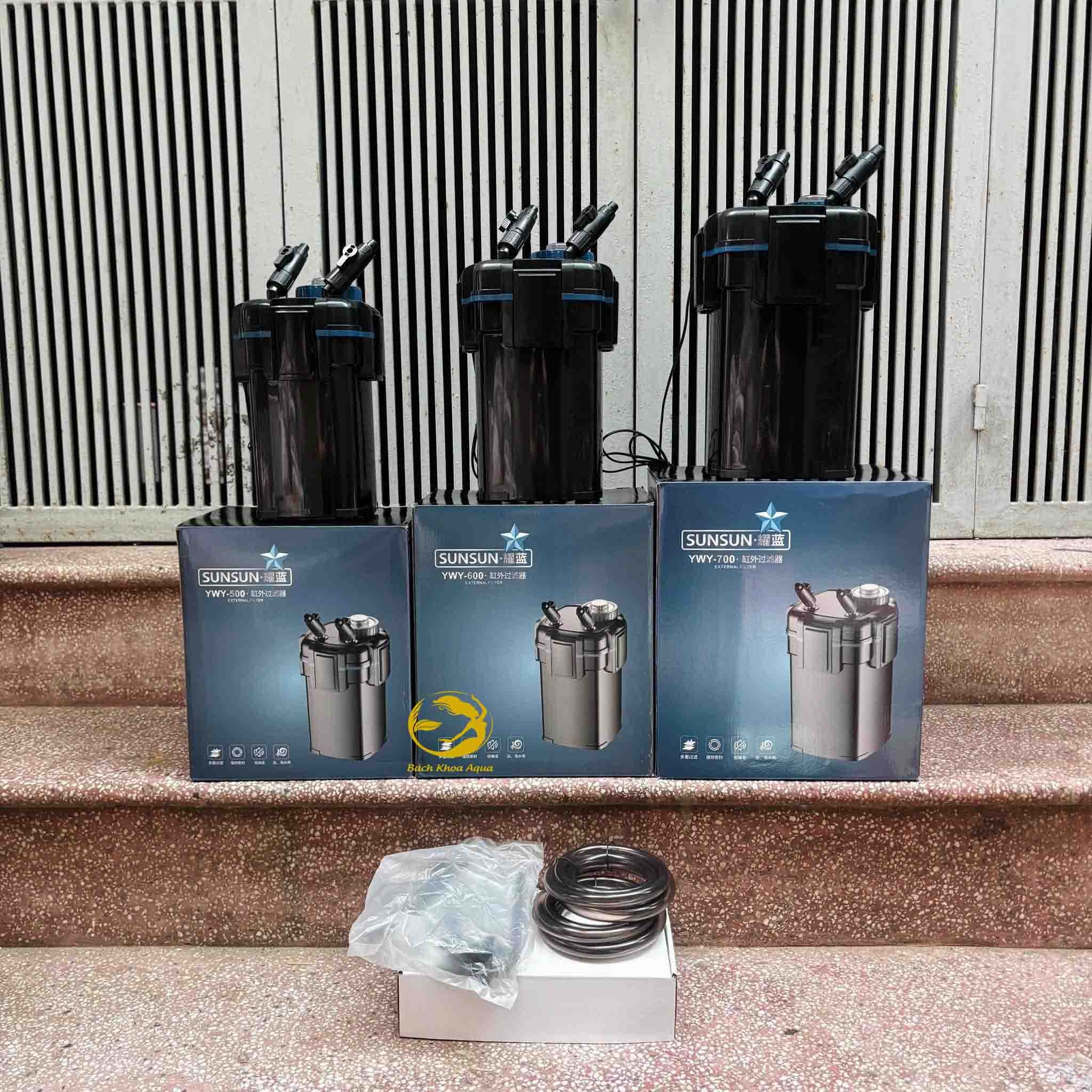 Lọc thùng Sunsun YWY-500 / YWY-600 / YWY-700 đa tầng cho bể cá